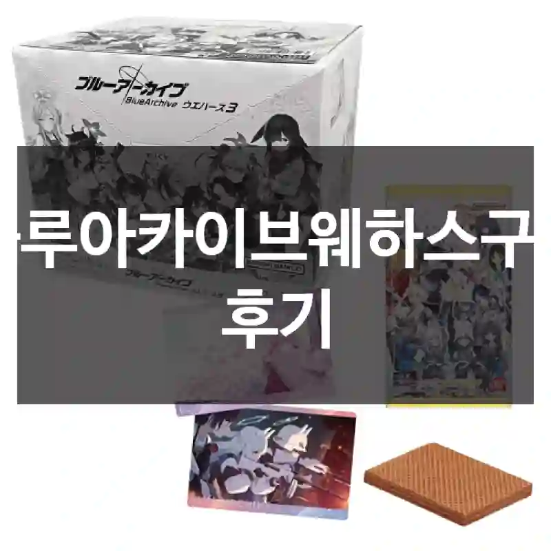 블루아카이브웨하스구입 후기