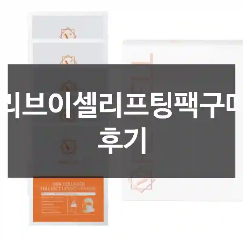리브이셀리프팅팩구매 후기