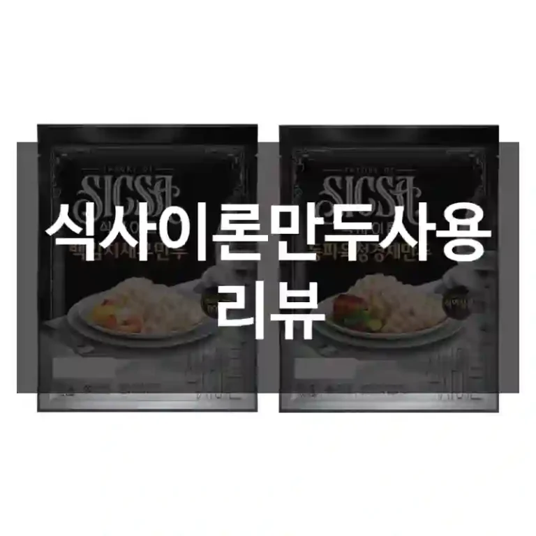 식사이론만두사용 리뷰
