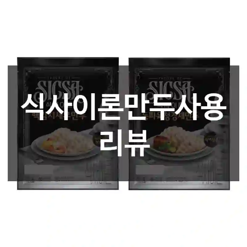 식사이론만두사용 리뷰