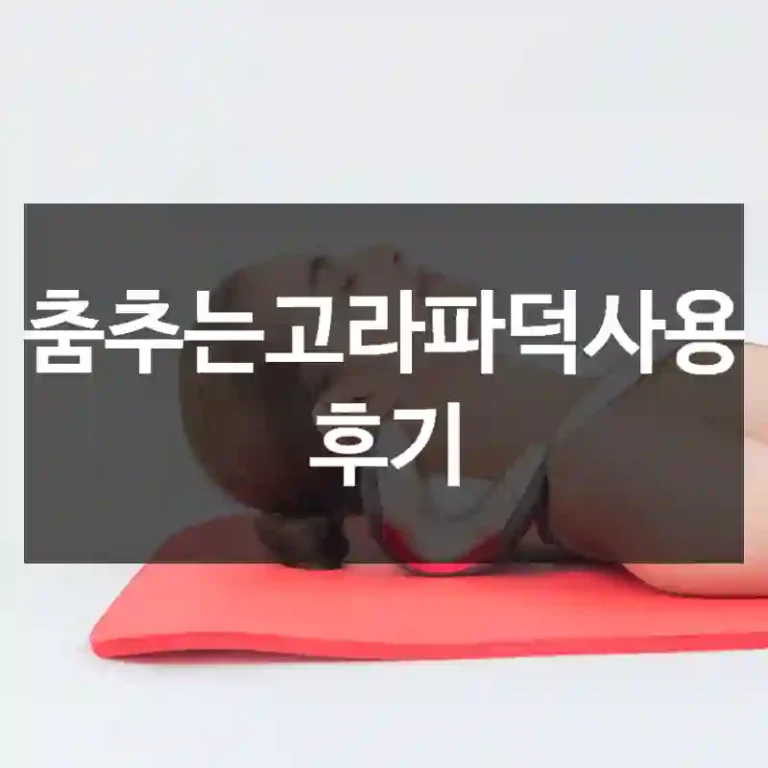 춤추는고라파덕사용 후기