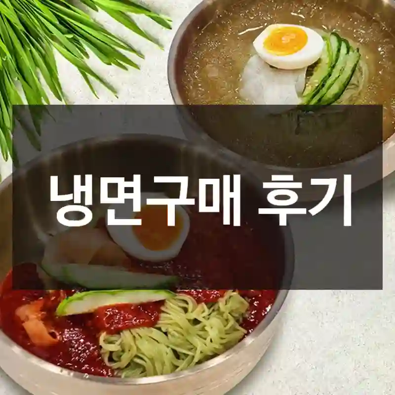 냉면구매 후기