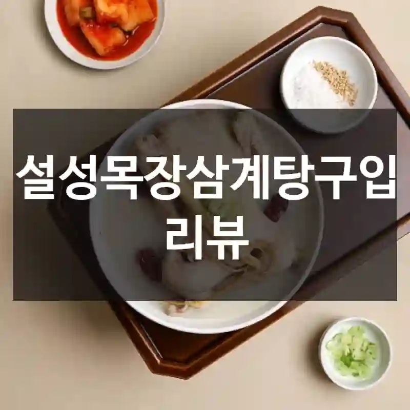 설성목장삼계탕구입 리뷰