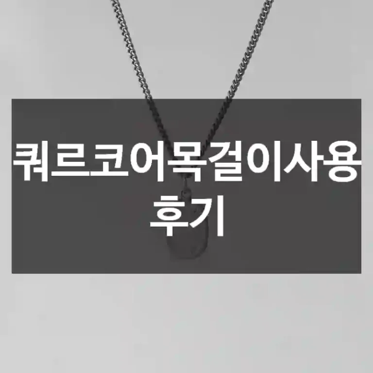 쿼르코어목걸이사용 후기