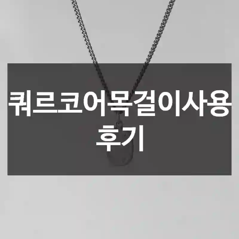 쿼르코어목걸이사용 후기