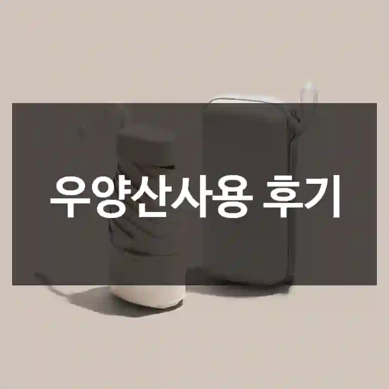 우양산사용 후기