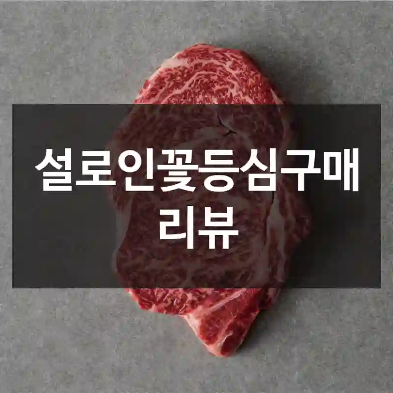 설로인꽃등심구매 리뷰