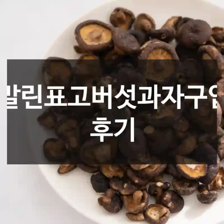 말린표고버섯과자구입 후기