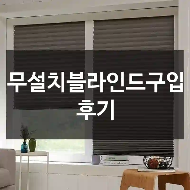 무설치블라인드구입 후기