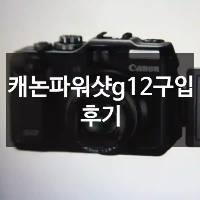 캐논파워샷g12구입 후기