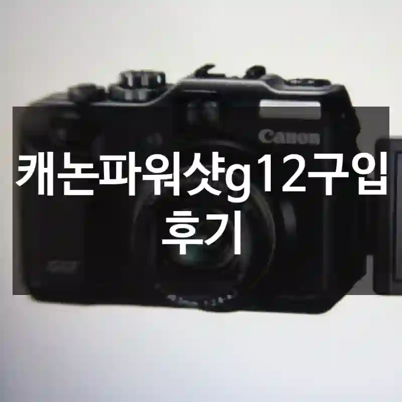 캐논파워샷g12구입 후기