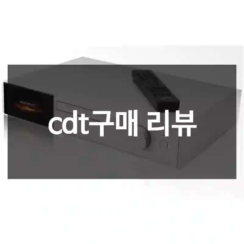 cdt구매 리뷰