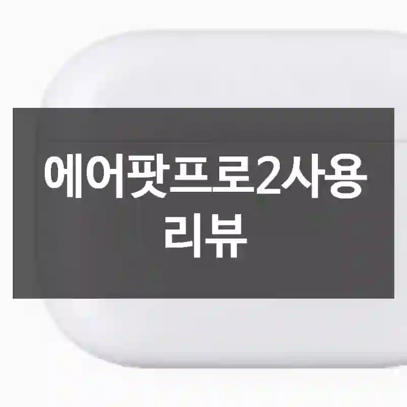 에어팟프로2사용 리뷰
