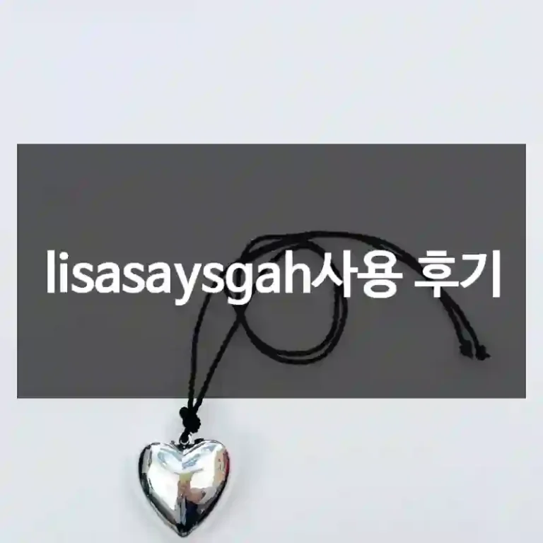 lisasaysgah사용 후기